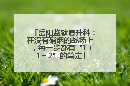 岳阳监狱夏升科：在没有硝烟的战场上，每一步都有“1＋1＝2”的笃定