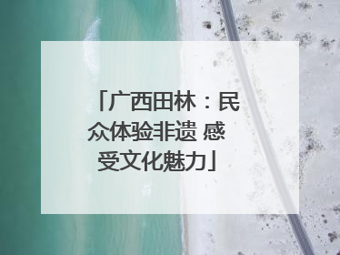 广西田林：民众体验非遗 感受文化魅力
