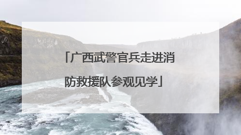 广西武警官兵走进消防救援队参观见学