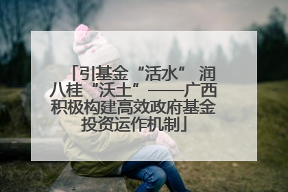 引基金“活水” 润八桂“沃土”——广西积极构建高效政府基金投资运作机制