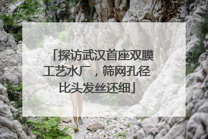 探访武汉首座双膜工艺水厂，筛网孔径比头发丝还细