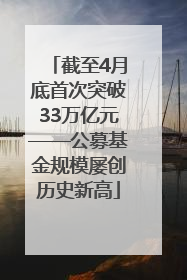 截至4月底首次突破33万亿元——公募基金规模屡创历史新高