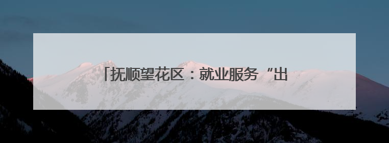 抚顺望花区：就业服务“出圈” 居民幸福“加码”