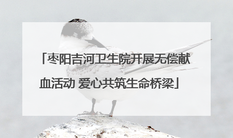 枣阳吉河卫生院开展无偿献血活动 爱心共筑生命桥梁