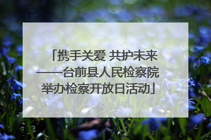 携手关爱 共护未来——台前县人民检察院举办检察开放日活动