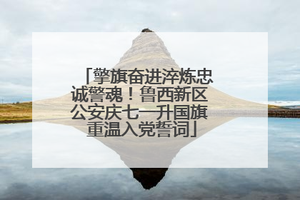 擎旗奋进淬炼忠诚警魂！鲁西新区公安庆七一升国旗 重温入党誓词