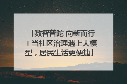 数智普陀 向新而行〡当社区治理遇上大模型，居民生活更便捷