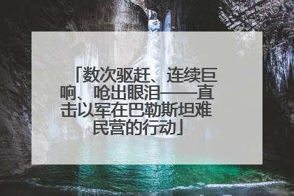 数次驱赶、连续巨响、呛出眼泪——直击以军在巴勒斯坦难民营的行动
