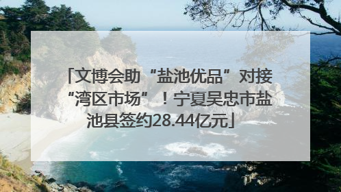 文博会助“盐池优品”对接“湾区市场”！宁夏吴忠市盐池县签约28.44亿元