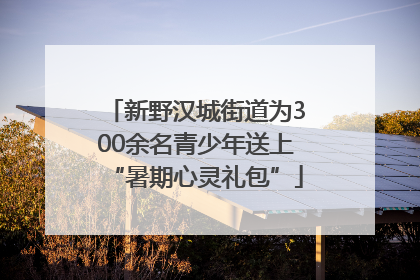 新野汉城街道为300余名青少年送上“暑期心灵礼包”