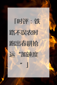 时评：铁路不误农时跑出春耕抢运“加速度”