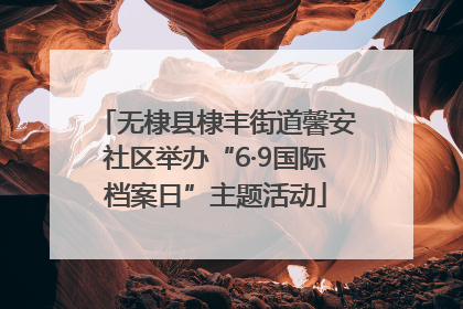 无棣县棣丰街道馨安社区举办“6·9国际档案日”主题活动