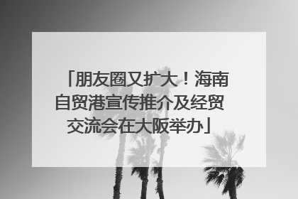 朋友圈又扩大！海南自贸港宣传推介及经贸交流会在大阪举办