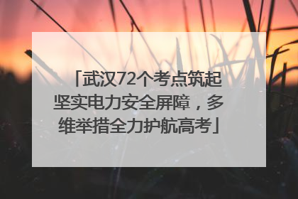 武汉72个考点筑起坚实电力安全屏障，多维举措全力护航高考