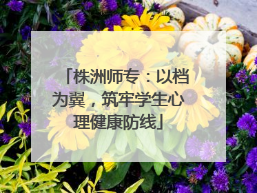 株洲师专：以档为翼，筑牢学生心理健康防线