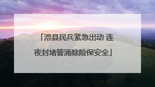 澧县民兵紧急出动 连夜封堵管涌除险保安全