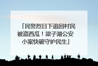 民警烈日下追回村民被盗西瓜！梁子湖公安小案快破守护民生