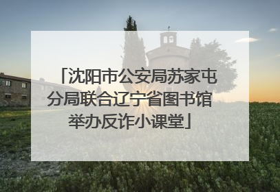 沈阳市公安局苏家屯分局联合辽宁省图书馆举办反诈小课堂