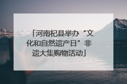 河南杞县举办“文化和自然遗产日”非遗大集购物活动