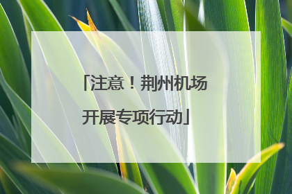 注意！荆州机场开展专项行动