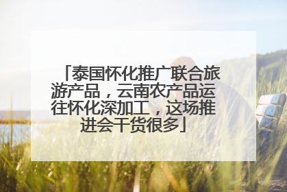 泰国怀化推广联合旅游产品，云南农产品运往怀化深加工，这场推进会干货很多