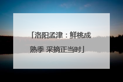 洛阳孟津：鲜桃成熟季 采摘正当时
