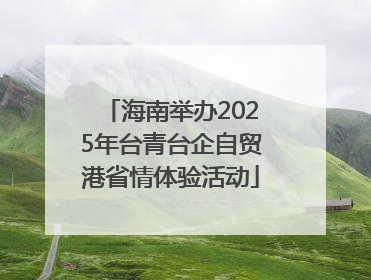 海南举办2025年台青台企自贸港省情体验活动