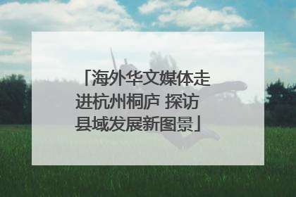 海外华文媒体走进杭州桐庐 探访县域发展新图景