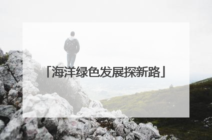 海洋绿色发展探新路
