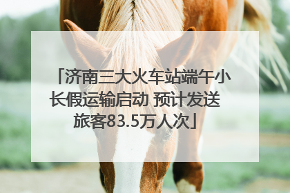 济南三大火车站端午小长假运输启动 预计发送旅客83.5万人次