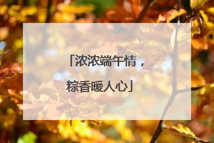 浓浓端午情，粽香暖人心