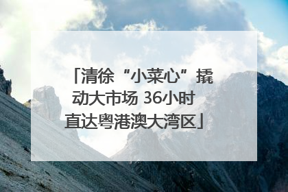 清徐“小菜心”撬动大市场 36小时直达粤港澳大湾区