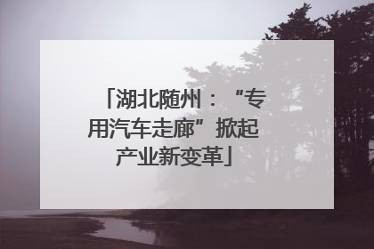 湖北随州:“专用汽车走廊”掀起产业新变革