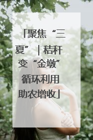 聚焦“三夏”｜秸秆变“金墩” 循环利用助农增收