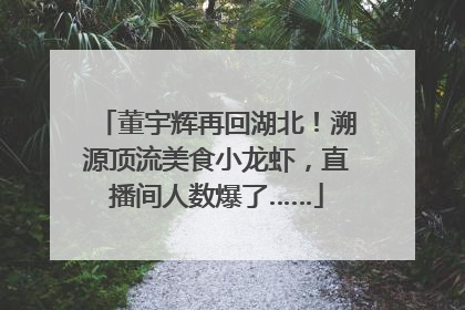 董宇辉再回湖北！溯源顶流美食小龙虾，直播间人数爆了……