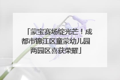 蒙宝赛场绽光芒！成都市锦江区童蒙幼儿园两园区喜获荣耀
