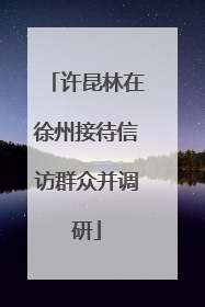 许昆林在徐州接待信访群众并调研