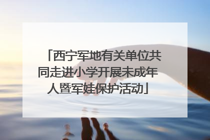 西宁军地有关单位共同走进小学开展未成年人暨军娃保护活动