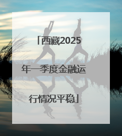 西藏2025年一季度金融运行情况平稳