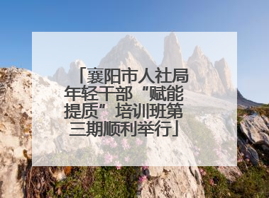 襄阳市人社局年轻干部“赋能提质”培训班第三期顺利举行