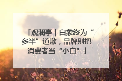 观澜亭｜白象终为“多半”道歉，品牌别把消费者当“小白”