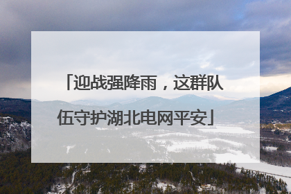 迎战强降雨，这群队伍守护湖北电网平安