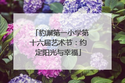豹澥第一小学第十六届艺术节：约定阳光与幸福