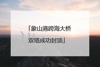 象山港跨海大桥双塔成功封顶