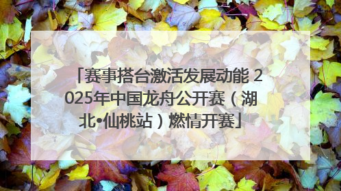 赛事搭台激活发展动能 2025年中国龙舟公开赛（湖北•仙桃站）燃情开赛