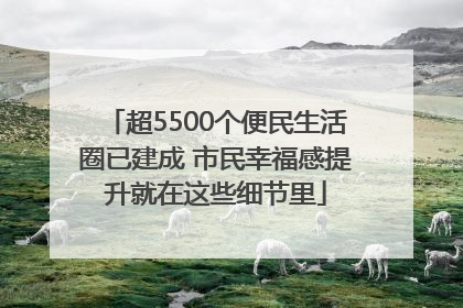 超5500个便民生活圈已建成 市民幸福感提升就在这些细节里