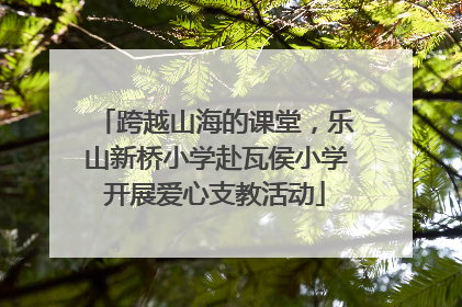 跨越山海的课堂，乐山新桥小学赴瓦侯小学开展爱心支教活动