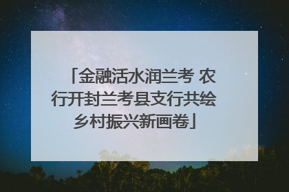 金融活水润兰考 农行开封兰考县支行共绘乡村振兴新画卷