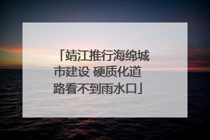 靖江推行海绵城市建设 硬质化道路看不到雨水口
