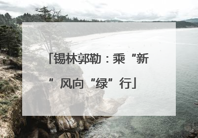 锡林郭勒：乘“新”风向“绿”行